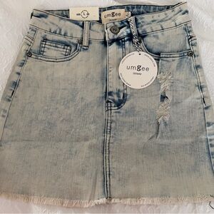 Umgee Light Blue Denim Skirt